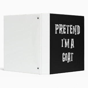 Pretend I'm A Goat Halloween Costume Binder