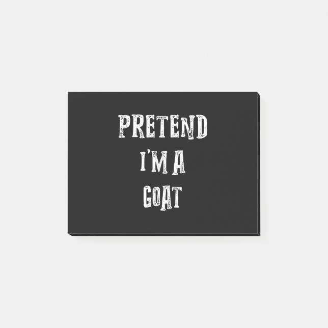 Pretend I'm A Goat Halloween Costume Post-it Notes (Front)