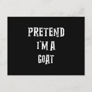 Pretend I'm A Goat Halloween Costume Postcard