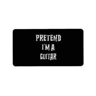 Pretend I'm A Guitar Costume Couples Label