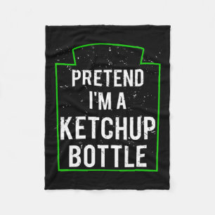 Pretend I'm A Ketchup Bottle Costume Funny Hallowe Fleece Blanket