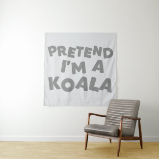 Pretend I'm A Koala Funny Halloween Idea Tapestry