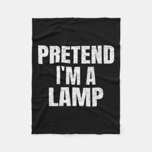 Pretend I'm A Lamp Family Group Lazy Easy Hallowee Fleece Blanket