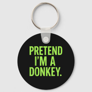 Pretend Im A Lazy Funny Halloween Costume Keychain