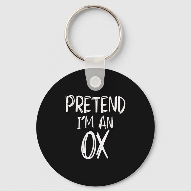 Pretend I'm A Ox Costume Halloween Party Family La Keychain (Front)