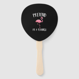 Pretend Im A Pink Flamingo Funny Halloween Costume Hand Fan