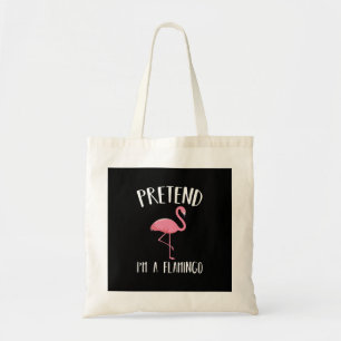 Pretend Im A Pink Flamingo Funny Halloween Costume Tote Bag
