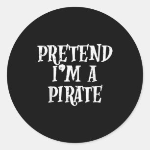 Pretend Im A Rate Funny Halloween Costume Men Wome Classic Round Sticker