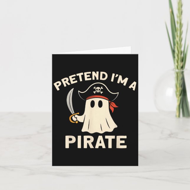 Pretend I'm A Rate Funny Halloween Ghost Costume M Card (Front)