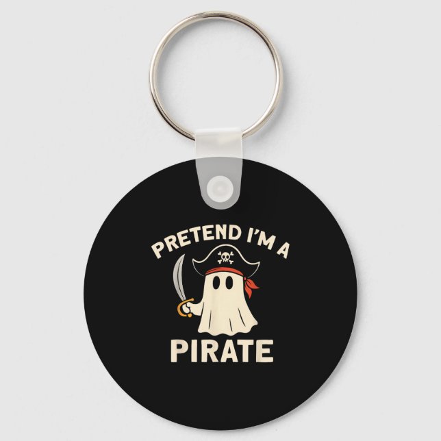 Pretend I'm A Rate Funny Halloween Ghost Costume M Keychain (Front)