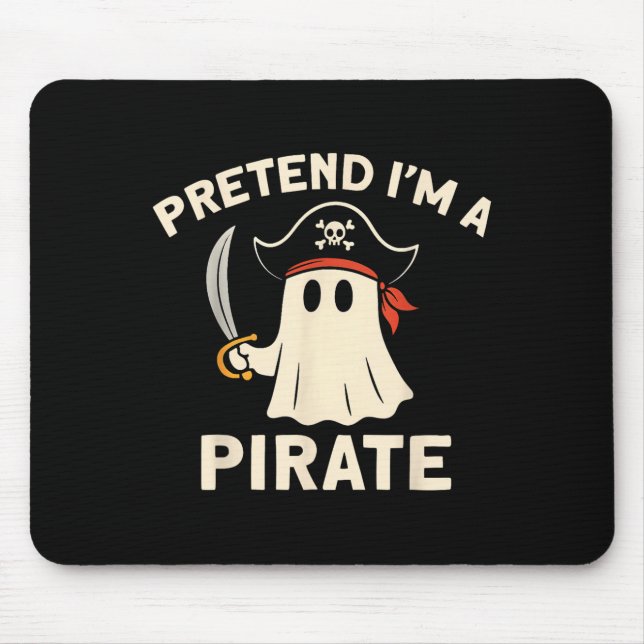 Pretend I'm A Rate Funny Halloween Ghost Costume M Mouse Pad (Front)