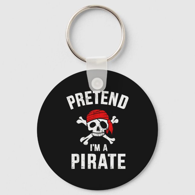 Pretend I'm A Rate Funny Lazy Easy Diy Halloween C Keychain (Front)