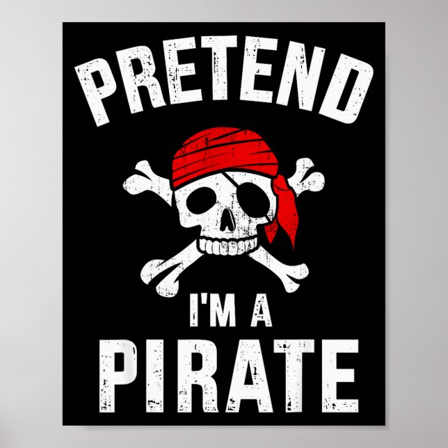 Pretend I'm A Rate Funny Lazy Easy Diy Halloween C Poster (Front)