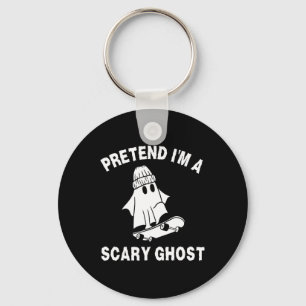 Pretend I'm A Scary Ghost Halloween Costume 2 Keychain