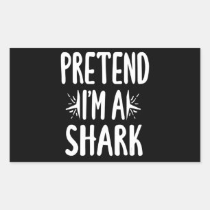 Pretend Im A Shark Easy Halloween Words Gifts Sticker