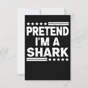 Pretend Im A Shark Vintage Gifts Thank You Card