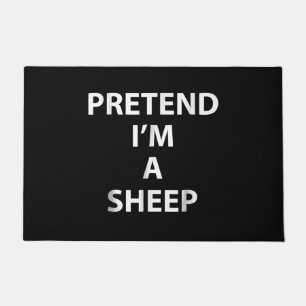 Pretend im a sheep   halloween funny party gift doormat