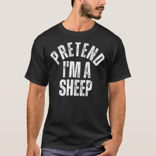 Pretend I'm a Sheep Lazy Couples Halloween Costume T-Shirt