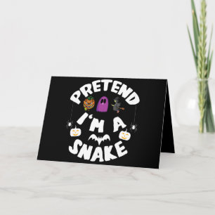 Pretend I'm A Snake Funny Halloween Costume Gift Card