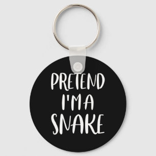 Pretend I'm A Snake Lazy Halloween Costume Keychain