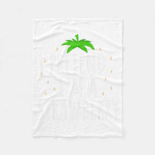 Pretend I'm A Strawberry Funny Lazy Easy Halloween Fleece Blanket