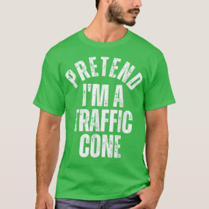 Pretend I'm a Traffic Cone Vintage Lazy Halloween  T-Shirt