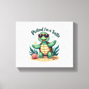 Pretend I'm A Turtle Halloween Party Pretend I'm A Canvas Print