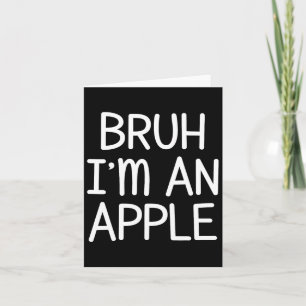Pretend I'm An Apple Funny Lazy Halloween Costume Card