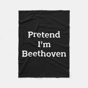 Pretend I'm Beethoven Costume Funny Music Hallowee Fleece Blanket