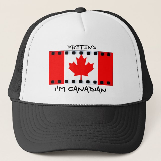 Pretend I'm Canadian Baseball Cap (Front)