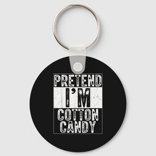 Pretend I'm Cotton Candy Family Women Men Costume  Keychain (Front)