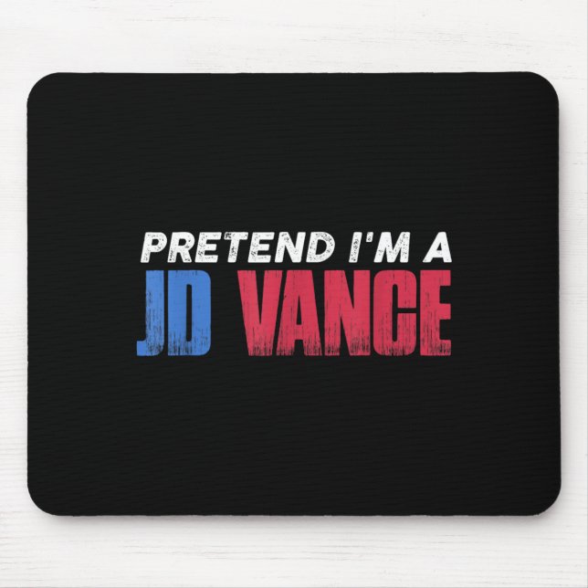 Pretend Im Funny Lazy Halloween Costume Mouse Pad (Front)
