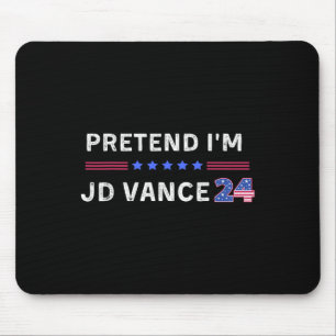 Pretend I'm Jd Vance Funny Lazy Halloween Costume  Mouse Pad