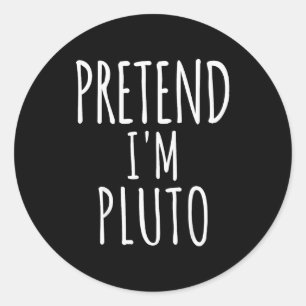 Pretend I'm Man Costume Matching Funny Halloween Classic Round Sticker