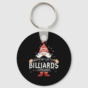 Pretend Im The Billiards Gnome Christmas Matching  Keychain