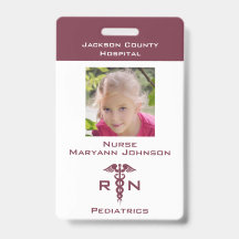 Pretend Nurse Play Badge for Kids Personalized