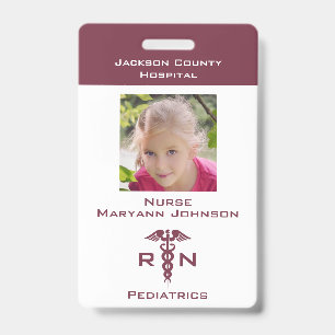 Pretend Nurse Play Badge for Kids Personalized