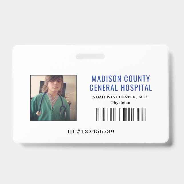 Pretend Play Doctor ID Badge (Horizontal) (Front)