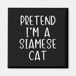 Pretend Siamese Cat Costume Halloween Lazy Easy Magnet
