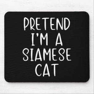 Pretend Siamese Cat Costume Halloween Lazy Easy  Mouse Pad