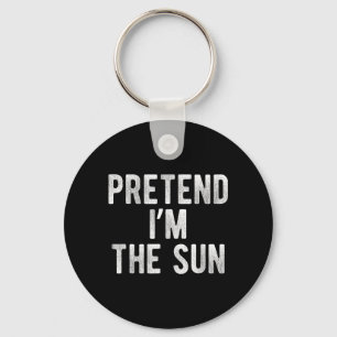 Pretend The Sun Funny Costume Party Lazy Halloween Keychain