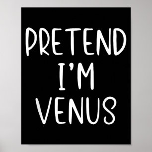Pretend Venus Costume Halloween Simple Kid Planet Poster
