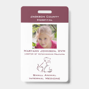 Pretend Vet Play Badge for Kids Personalized