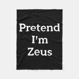 Pretend Zeus Costume Greek God Funny Halloween Fleece Blanket