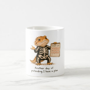 Pretending I Have A Plan Bearded Dragon Art  Coffee Mug