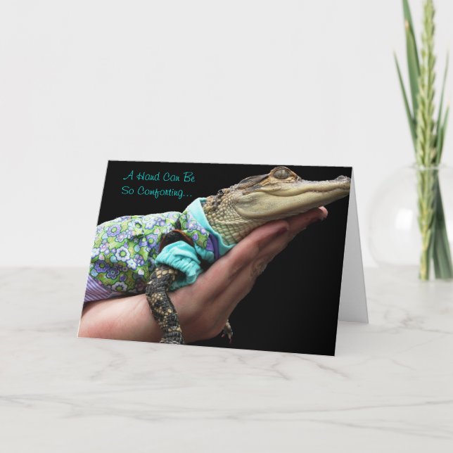 Prêter Une Carte De Voeux Alligator Main (Devant)