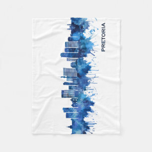 Pretoria South Africa Skyline Blue Fleece Blanket