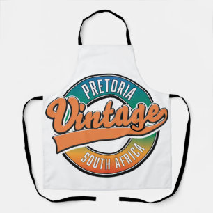Pretoria south africa vintage logo apron