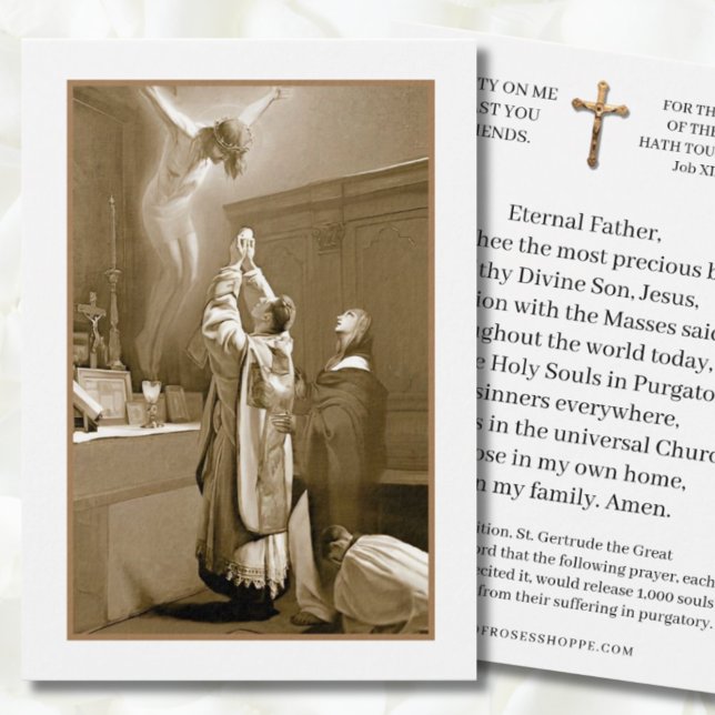 Prêtre Saint Gertrude Offrant Messe Vierge Marie P (Créateur téléchargé)