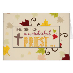 Prêtre Thanksgiving Cadeau Feuilles d'automne